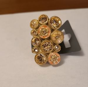 Pilgrim NWT pink and gold ring.Size 6.